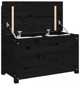 fekete tömör fenyőfa pad 80 x 41 x 77 cm