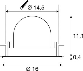 SLV NUMINOS® GIMBLE L 1005988 Beépíthető spotlámpa 1x25.4W/LED 2700K 2250LM
