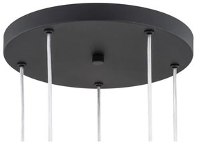 Argon 2103 - Csillár zsinóron HOLLYWOOD 5xE14/7W/230V fekete