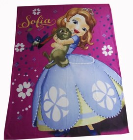 Sofi Disney Sofia Hercegnő gyerek pléd takaró 120 x 150 cm pink