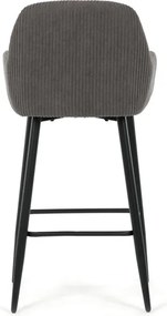Barová židle, šedá, látka,AUB-V4009 GREY6