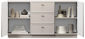 Lorini komód 150 cm - kasmír / fekete T-bar fogantyúk