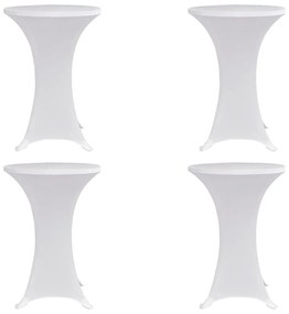 4 darab fehér sztreccs asztalterítő bárasztalhoz Ø60 cm