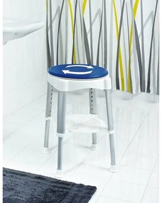 SAPHO A0050401 Mozgássérült forgószék, állíthatómagasságú, fehér/kék