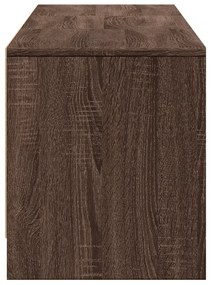 barna tölgy színű szerelt fa TV-szekrény LED-del 165x34x40 cm