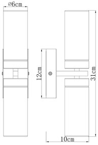Brilagi - Fürdőszobai fali lámpatest RAY 2xE14/40W/230V IP44