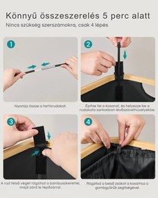 ECOVIA szelektív hulladékgyűjtő palackokhoz és dobozokhoz, 100l, fekete/bézs SongmicsHome