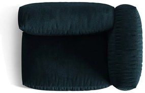 Sötétkék bársony kanapé modul (jobb oldali) Martina – Micadoni