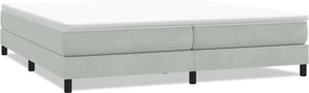 vidaXL világosszürke bársony rugós ágy matrac nélkül 200x210 cm