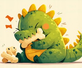 Poszter 60x50cm Bájos dinoszaurusz