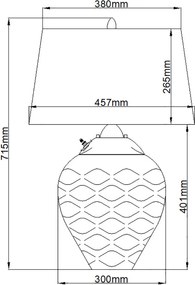 Quintiesse SAMARA QN-SAMARA-TL-SMK Asztali lámpa 1x60W/E27+1x7W/GU10 3000K 620LM