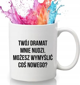 Bögre Fehér 330 ml Kerámia Ajándék Vicces Kütyü Dráma Unatkozom