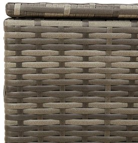 szürke polyrattan kerti tárolóláda 291 L