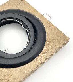 Álmennyezeti lámpa TOBBY 1xGU10/20W/230V 11,5x11,5 cm tölgy/fekete