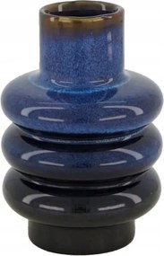 Porcelán váza sötétkék handmade 14,5cm