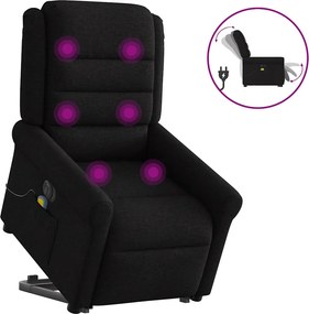 vidaXL fekete szövet dönthető elektromos álló masszázsfotel