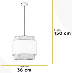 ONLI - Csillár zsinóron LICIA 1xE27/22W/230V