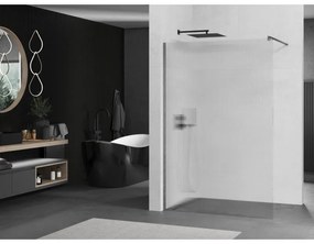 Mexen Kioto, Walk-In zuhanyparaván 110 x 200 cm, 8 mm-es üveg bordás mintával, grafit profil, 800-110-101-66-09