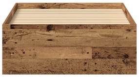 antik fa szerelt fa ágykeret matrac nélkül 75x190 cm