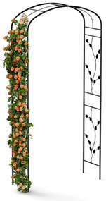 FloraBelle Curve rózsaszín boltív, dekoratív levélminták, időjárásálló, segédeszköz kúszónövényekhez