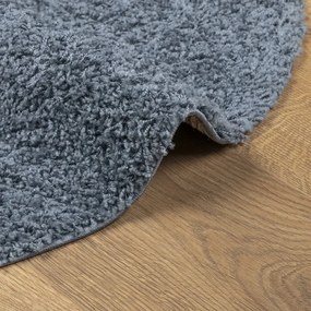 PAMPLONA kék magas szálú bolyhos modern szőnyeg Ø 100 cm
