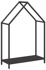 fekete hidegen hengerelt acél tűzifatároló 60x25x90 cm