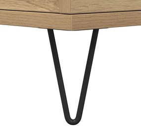 Dohányzóasztal kézműves tölgy 90 x 44.5 x 45 cm Faanyag