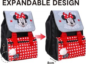 Disney Minnie Grey iskolatáska, táska Pomponnal, 42 cm
