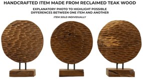 Érmeszobor teak 30x1,5x40cm