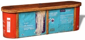 Antikolt hatású tömör fa tárolórekeszes pad