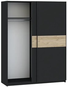 Berno 150 cm. Gardróbszekrény Antracit/Tölgy Színben