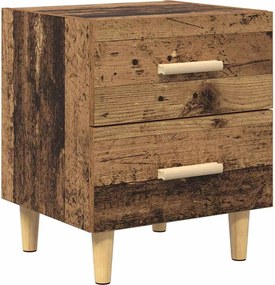 vidaXL Ágyat tartó szekrény fiókkal Öreg fa 40 x 35 x 47.5cm Faanyag