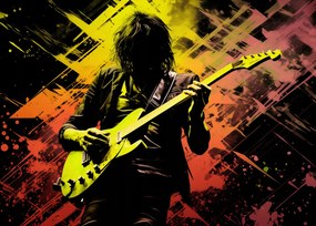 Poszter 70x50cm Gitár Szenvedély Villanyszerelő