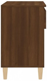 barna tölgy színű szerelt fa cipősszekrény 70x36x60 cm