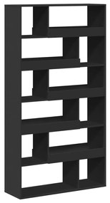 fekete szerelt fa térelválasztó 100 x 33 x 187,5 cm