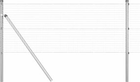vidaXL Kerítésoszlop Ezüst 100 x 0,4 m (25 x 25 mm háló) Acél