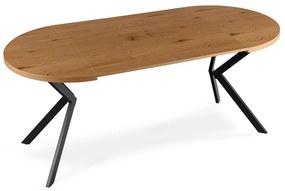 Bővíthető Étkezőasztal Arany/Fekete Színben. DORIAN 80-160 cm