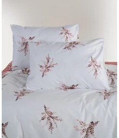 Fehér-rózsaszín egyszemélyes renforcé pamut ágyneműhuzat 140x200 cm Breeze Floral – Mila Home Luxury