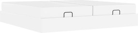 vidaXL Ágykeret matraccal matracmal 2 pcs Fehér PVC