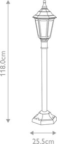 Elstead Lighting KINSALE KINSALE-PILLAR Állólámpa 1x60W/E27 IP44