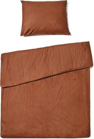 Pamut ágynemű CALMORA barna Ágyneműhuzat mérete: 2 db 70 x 90 cm | 160 x 220 cm