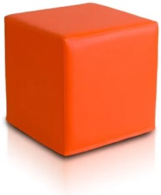 Babzsák Block kocka narancssárga ökobőr TiaHome