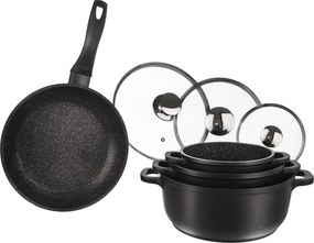 Grande 4 db-os edény szett 3 üvegfedővel - Orion