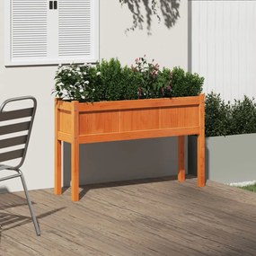 viaszbarna tömör fenyőfa kerti virágláda 110 x 31 x 70 cm