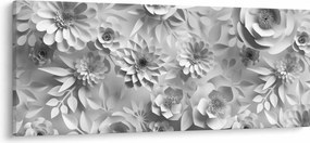 Kép - Fehér virágok (120x50 cm)