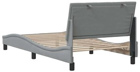 világosszürke szövet ágykeret matrac nélkül Hanko 100x200 cm