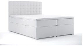 Franciaágy Boxspring 180 cm Candy (fehér öko-bőr) (tárolóhellyel). Akció -17%. 1044185
