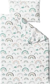 Krepp ágynemű szett kiságyba Renforcé RAINUBI fehér Ágyneműhuzat mérete: 45 x 65 cm | 90 x 140 cm