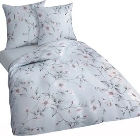 Flanel ágynemű 140/220 70/90 5009B Virágok szürke