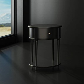 Fekete éjjeliszekrény Aurora – Støraa